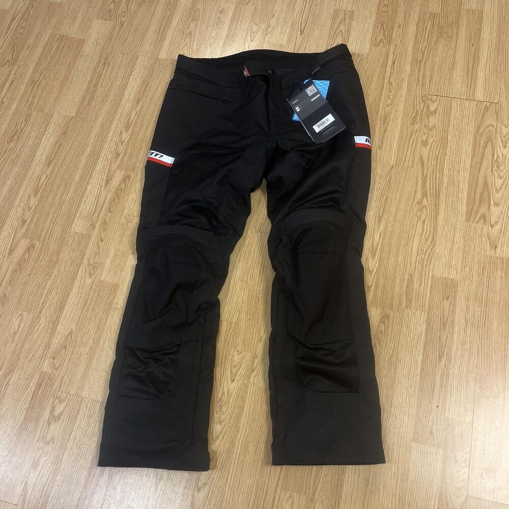 REV'IT! Tornado 2 Pants Mens XZL Black Armored Motorcycle Waterproof 2XL